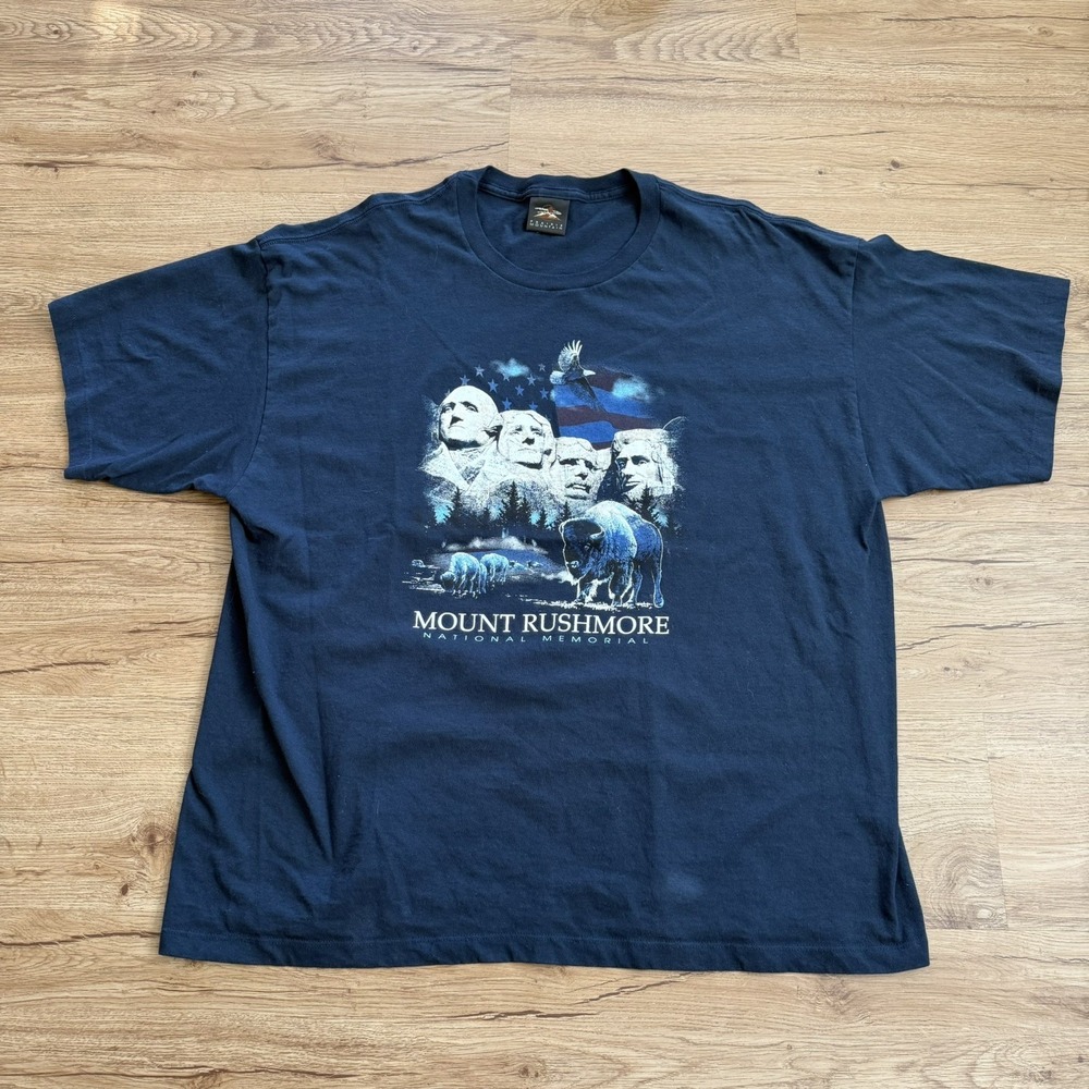 Mount Rushmore‎ National Memorial T Shirt Mens XXL Blue Prairie Mountain